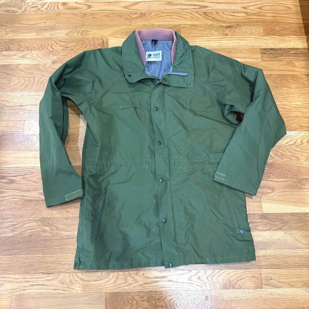 Vintage R&R Uniforms Gore-Tex Parka Mens Medium Olive Green Made in USA Jacket